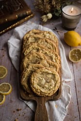 Citron cookies med hvid chokolade