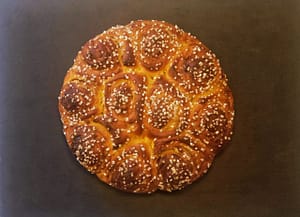 Safransbrød med marcipan